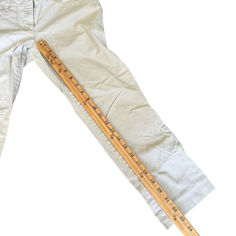 New York & Company Stretch Capri y2k Women Pants Khaki Tan Cropped Chino - Picture 6 of 11